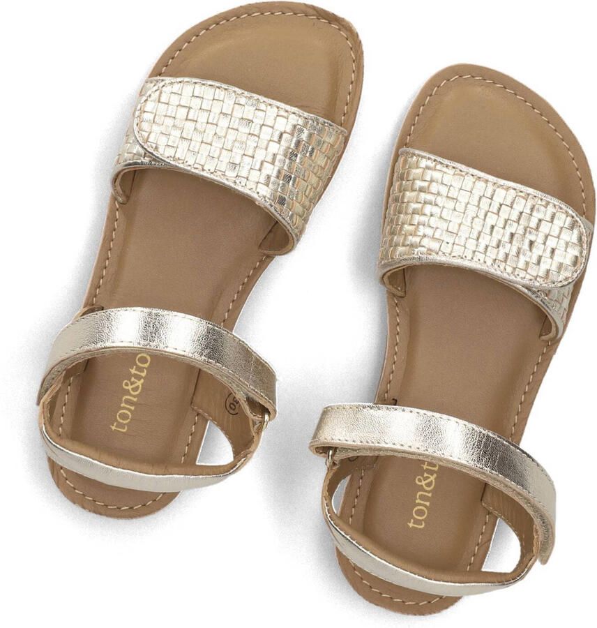 Ton & Ton Meisjes Platte sandalen Liva Goudkleurig Leer - Foto 3