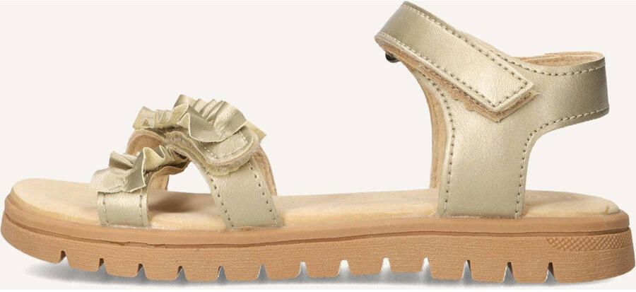 Ton & Ton Meisjes Platte sandalen Malin Goudkleurig Textiel Plateauzool - Foto 6