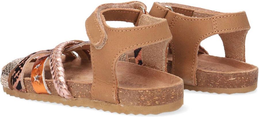 Ton & Ton Meisjes Platte sandalen Pl_omo08 Cognac Leer - Foto 3
