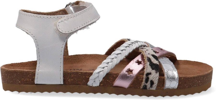 Ton & Ton Meisjes Platte sandalen Pl_omo08 Wit Leer