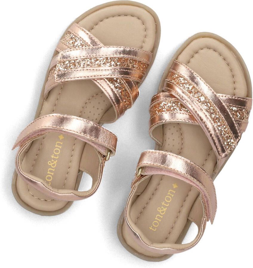Ton & Ton Meisjes Platte sandalen Sabrine Bronskleurig Textiel - Foto 6