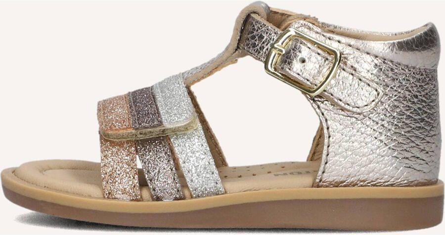 Ton & Ton Unisex Platte sandalen Siri Goud Leer Normale zool - Foto 3