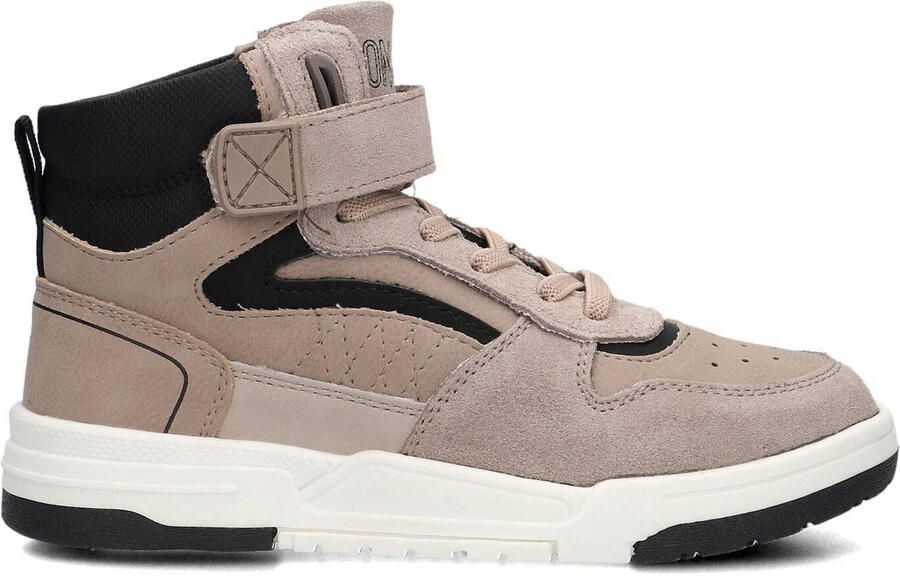 Ton & Ton Jongens Hoge sneakers Carlos Beige Leatherlook