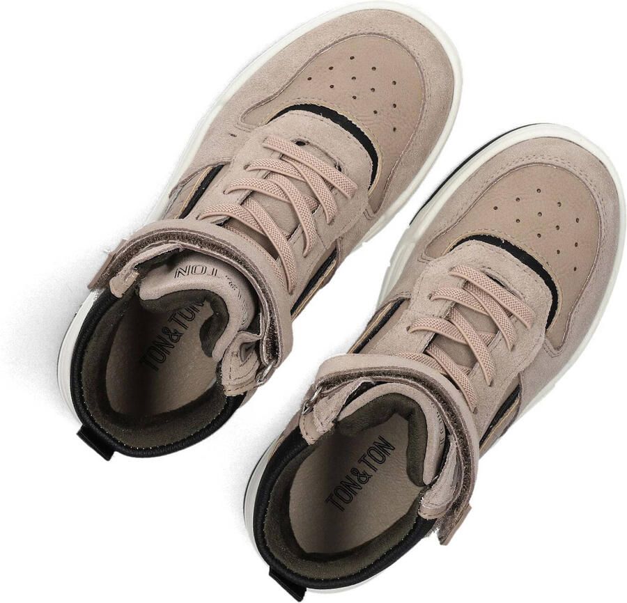Ton & Ton Jongens Hoge sneakers Carlos Beige Leatherlook - Foto 2