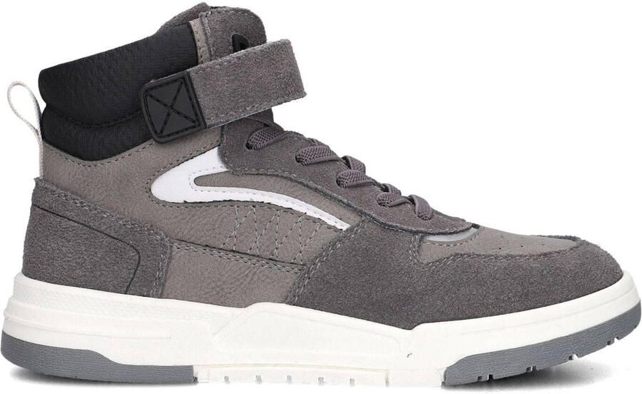 Ton & Ton Jongens Hoge sneakers Carlos Grijs Suède