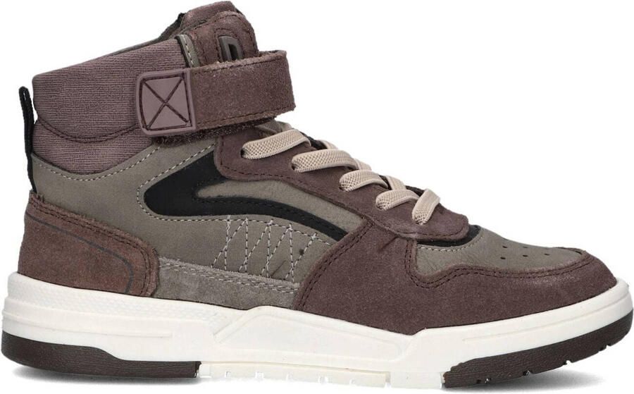 Ton & Ton Jongens Hoge sneakers Carlos Rood Suède