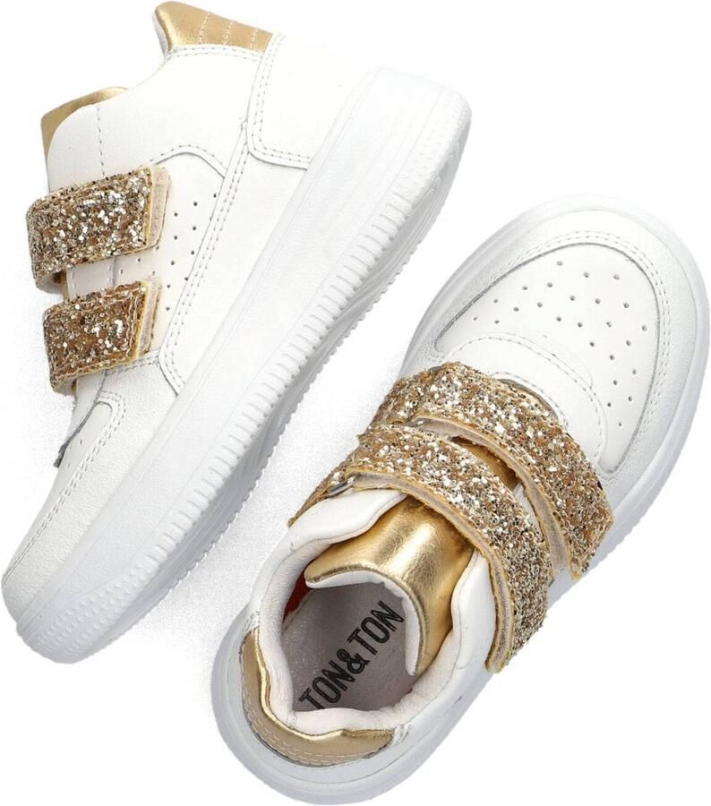 Ton & Ton Unisex Sneakers Helge Leren Lage sneakers Wit - Foto 2