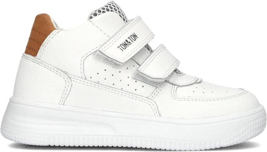 Ton & Ton Unisex Sneakers Helge Leren Lage sneakers Wit