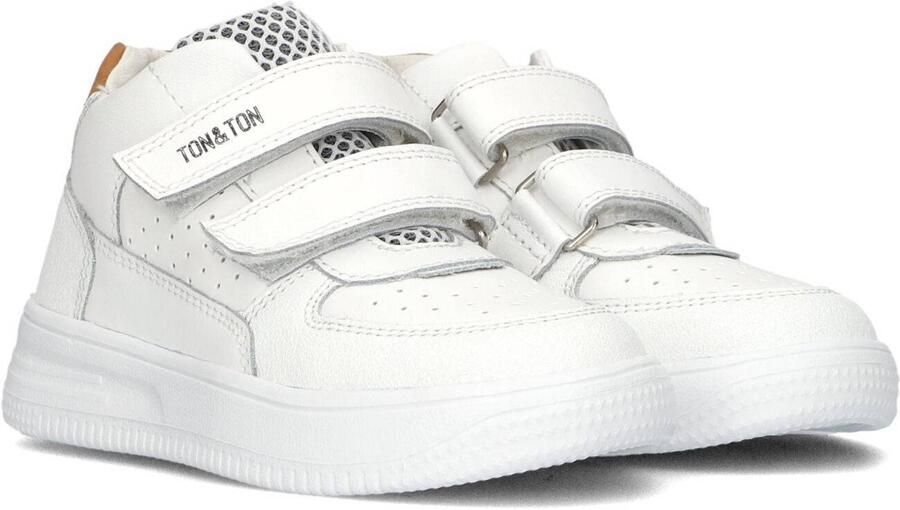 Ton & Ton Unisex Sneakers Helge Leren Lage sneakers Wit - Foto 2