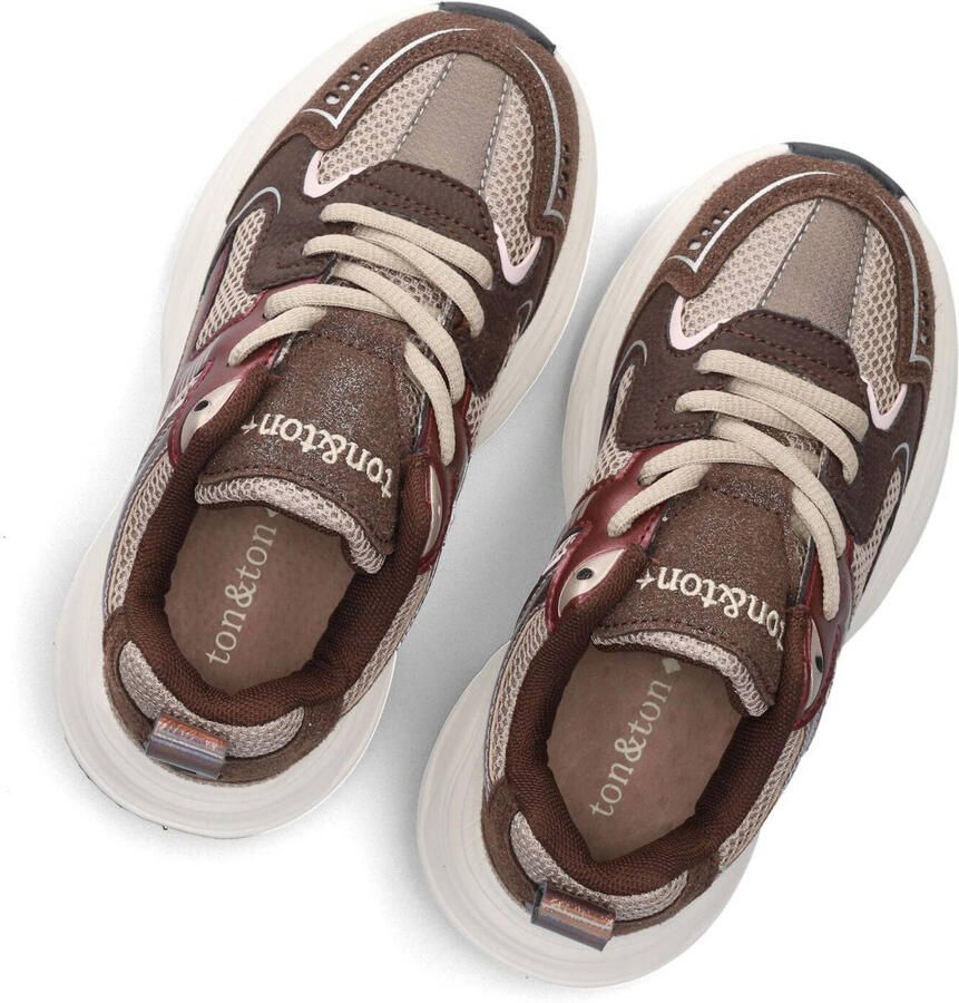 Ton & Ton Meisjes Lage sneakers Ilmi Bruin Suède - Foto 2