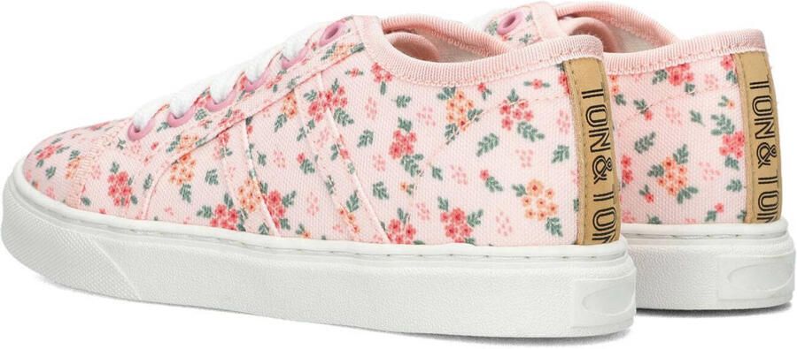 Ton & Ton Meisjes Lage sneakers Kareena Roze Canvas - Foto 3