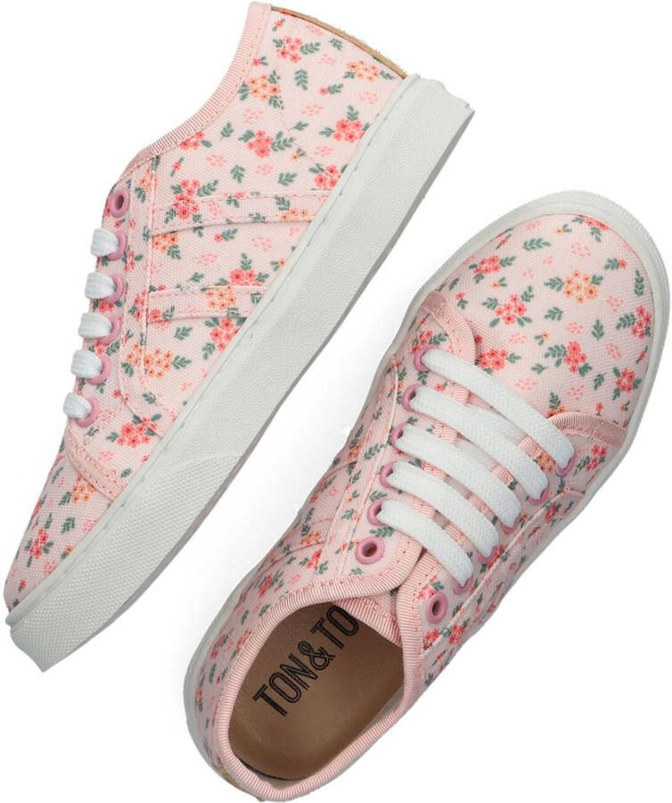 Ton & Ton Meisjes Lage sneakers Kareena Roze Canvas - Foto 4