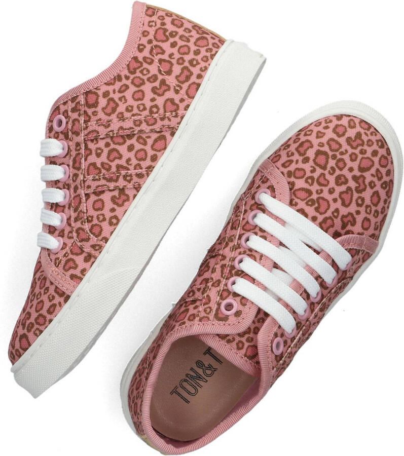 Ton & Ton Meisjes Lage sneakers Kareena Roze Canvas - Foto 3