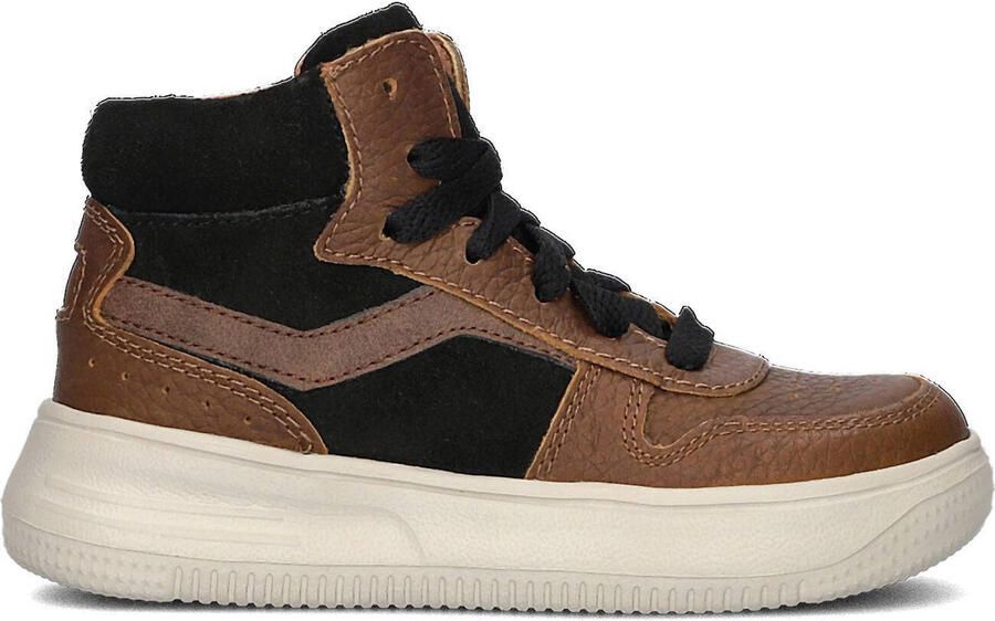 Ton & Ton Olle Hoge sneakers Leren Sneaker Jongens Kids Cognac - Foto 2