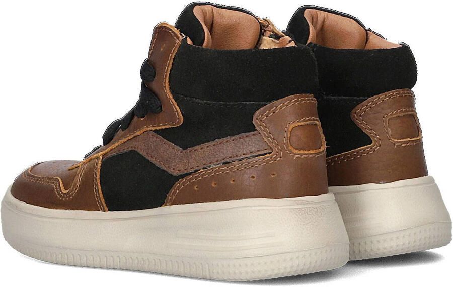 Ton & Ton Olle Hoge sneakers Leren Sneaker Jongens Kids Cognac - Foto 3
