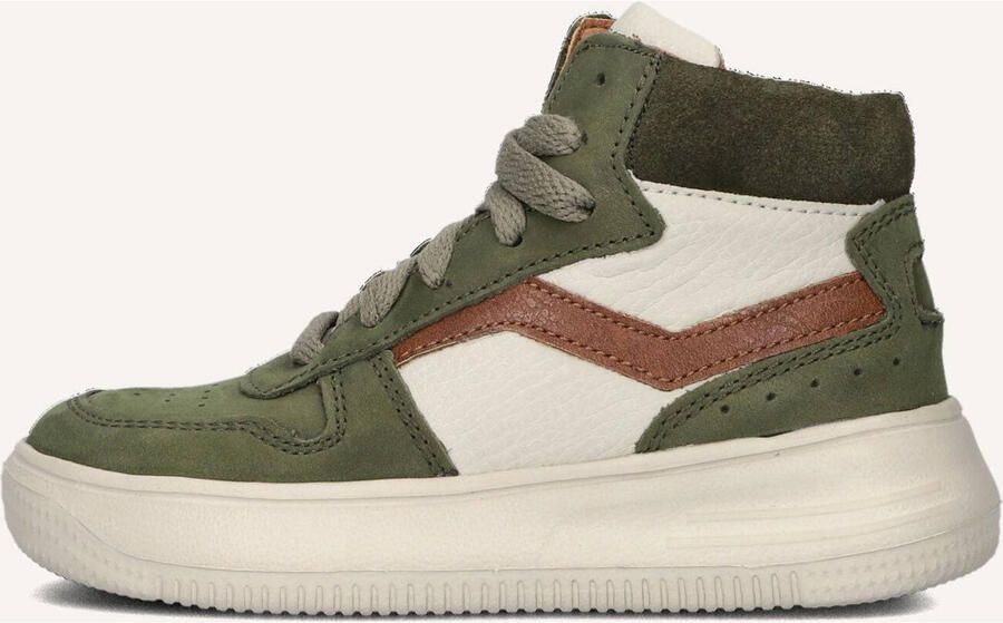 Ton & Ton Olle Hoge sneakers Leren Sneaker Jongens Kids Groen - Foto 4