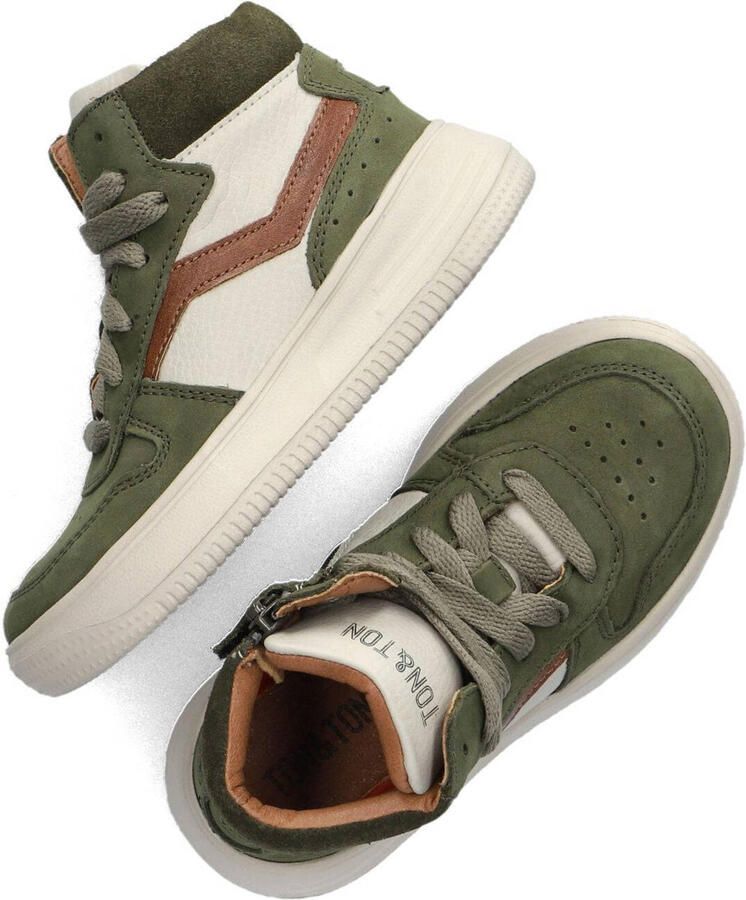 Ton & Ton Olle Hoge sneakers Leren Sneaker Jongens Kids Groen - Foto 3