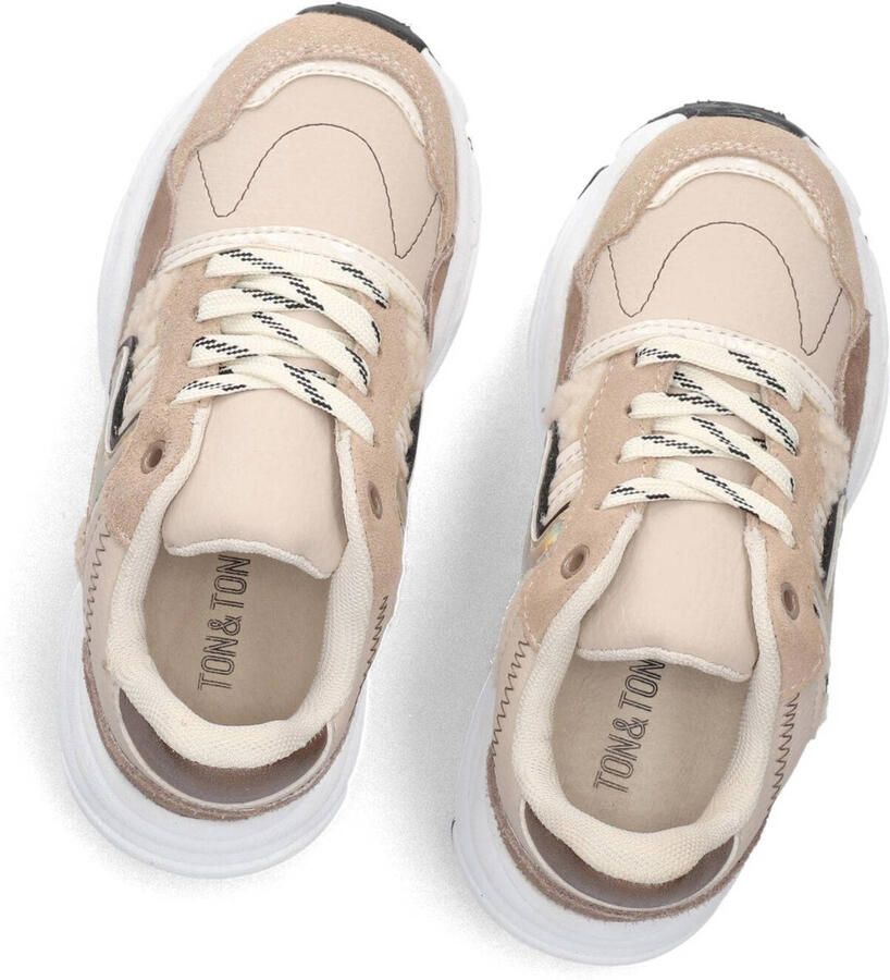 Ton & Ton Meisjes Lage sneakers Chunky zool Sanna Beige Textiel - Foto 2