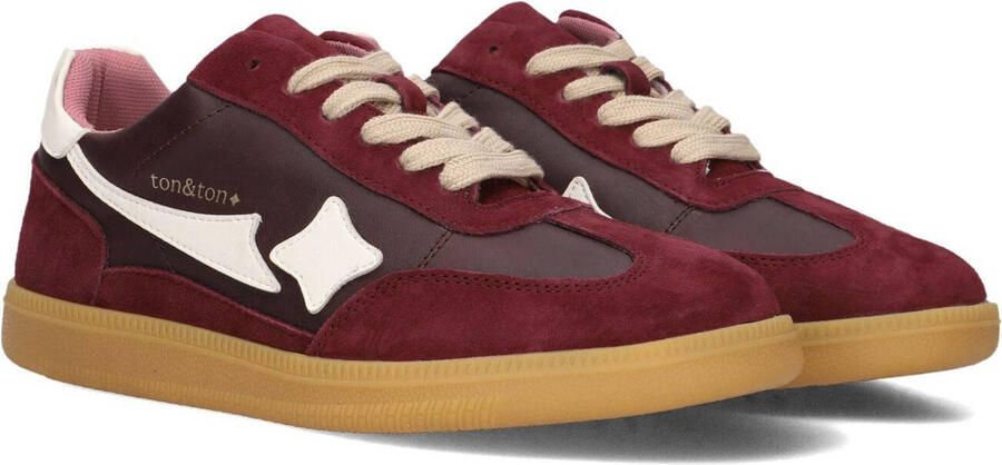 Ton & Ton Meisjes Lage sneakers Vilde Bordeaux Suède - Foto 3