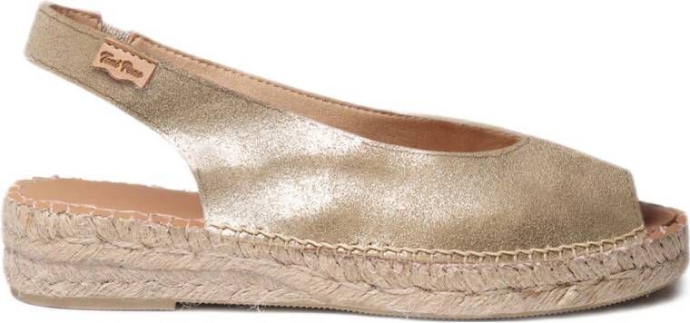 Toni Pons Erica Sandalen Touwzool Champagne