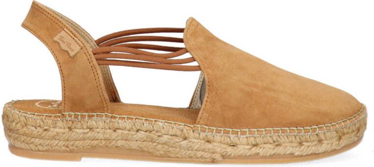 Toni Pons Nuria suède espadrilles cognac