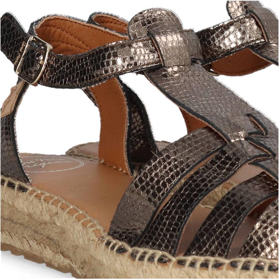 Toni Pons Evian leren espadrilles met dierenprint bruin metallic - Foto 2
