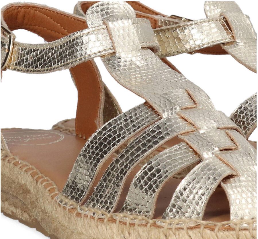Toni Pons Evian leren espadrilles met dierenprint goud - Foto 2
