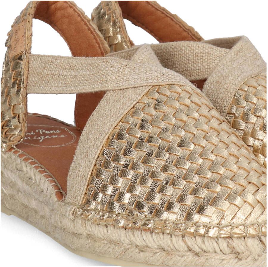 Toni Pons Gesloten espadrille voor dames van gevlochten leer met sleehak SIRACUSA - Foto 2