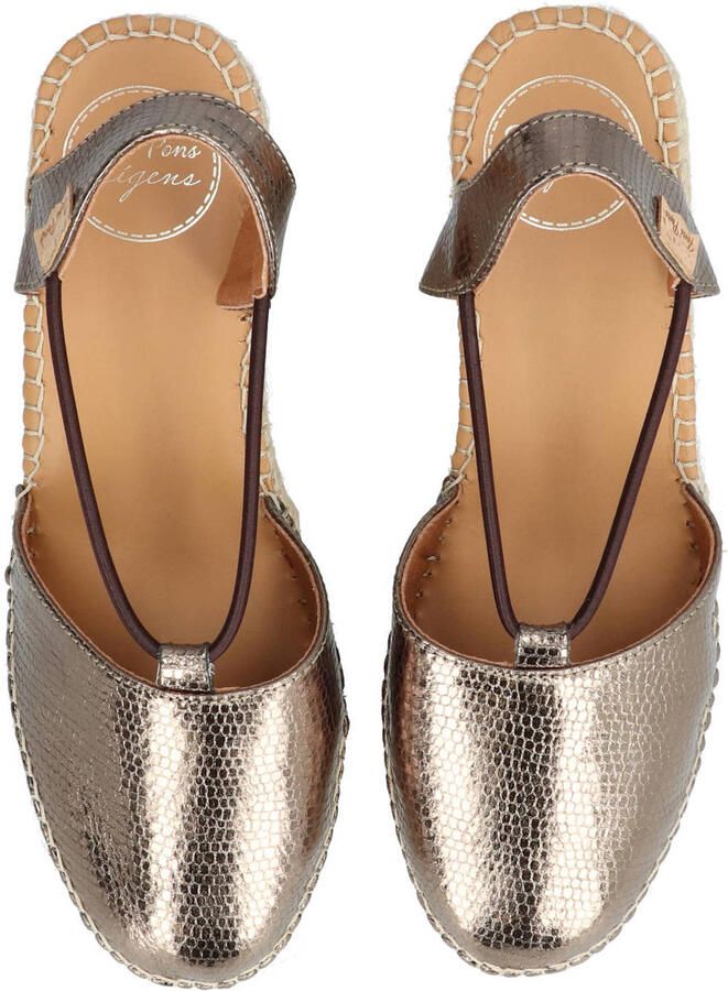 Toni Pons Telma leren espadrilles brons metallic - Foto 3