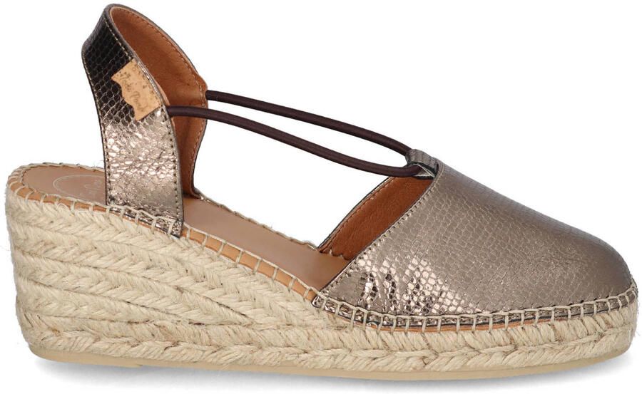 Toni Pons Telma leren espadrilles brons metallic