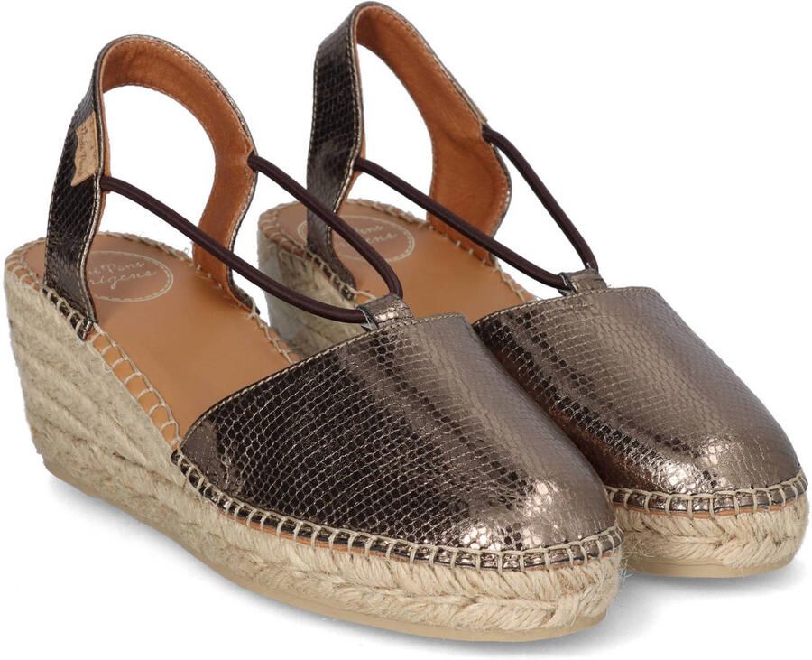Toni Pons Telma leren espadrilles brons metallic - Foto 2