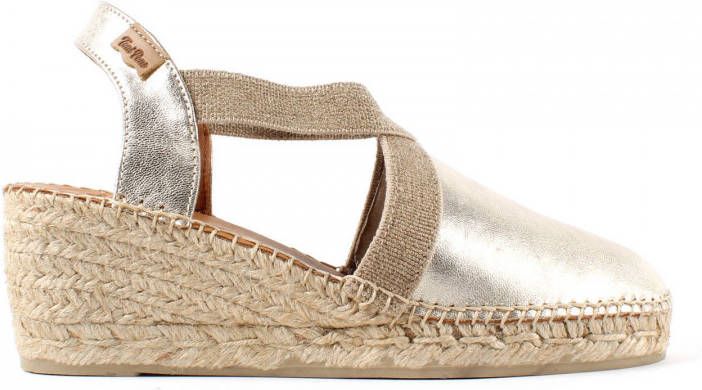 Toni Pons Tossa platinum leren espadrilles dames (TOSSA plati)