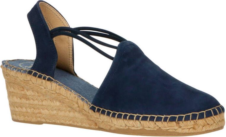 Toni Pons Tremp suède espadrilles donkerblauw