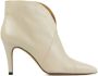 Toral Enkellaarsjes Dames Laarzen Damesschoenen Leer 12601 Gebroken wit combi - Thumbnail 1