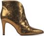 Toral Enkellaarsjes Dames Laarzen Damesschoenen Leer Slangenprint 12601 met Brons - Thumbnail 1
