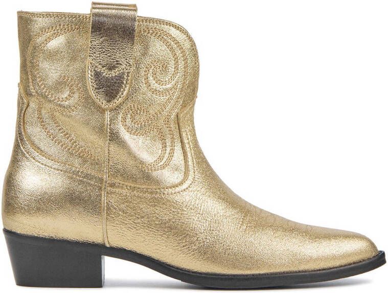 Toral Cowboylaarzen Dames Laarzen Damesschoenen Leer Puja Goud