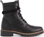 Travelin ' Kvinlog Dames Leren Veterschoenen Wol gevoerde boots Zwart leer - Thumbnail 1