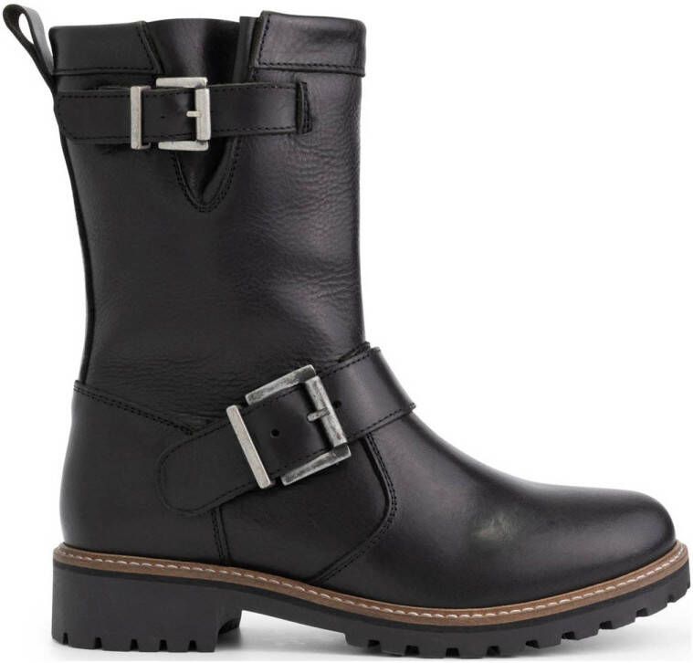 Travelin Silkeborg Lady leren bikerboots zwart