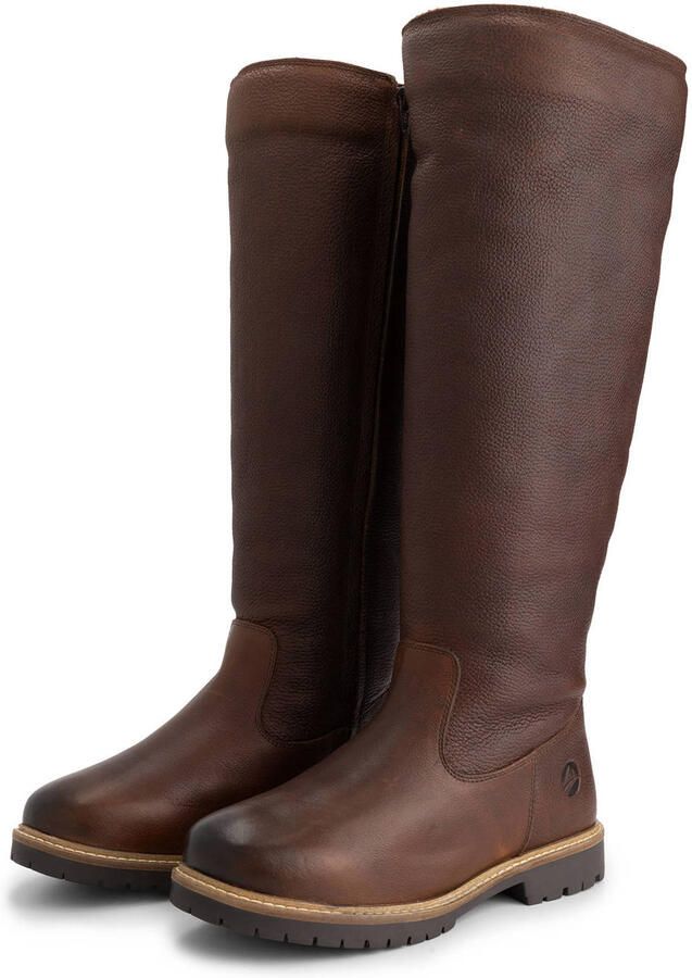 Travelin ' Dyreborg Dames Hoge laarzen Wolgevoerd Donkerbruin