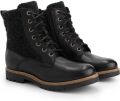 Travelin ' Folge Dames Veterboots Wol Vilt Zwart - Zwart