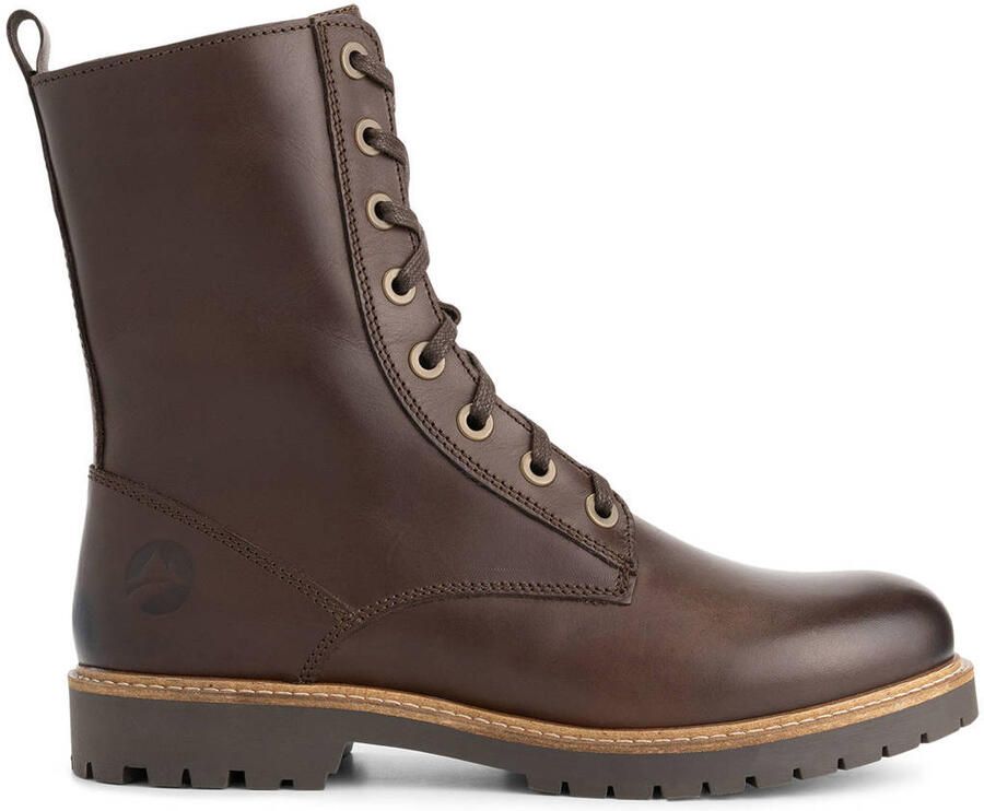 Travelin ' Forsol Dames Veterboots Leer Donkerbruin