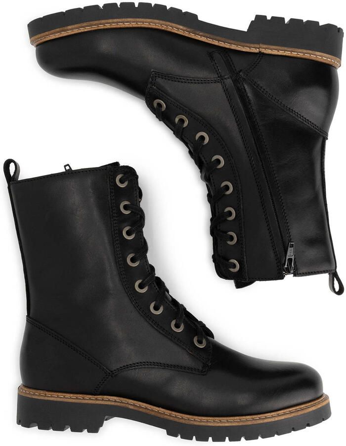 Travelin ' Forsol Dames Veterboots Leer Zwart - Foto 2