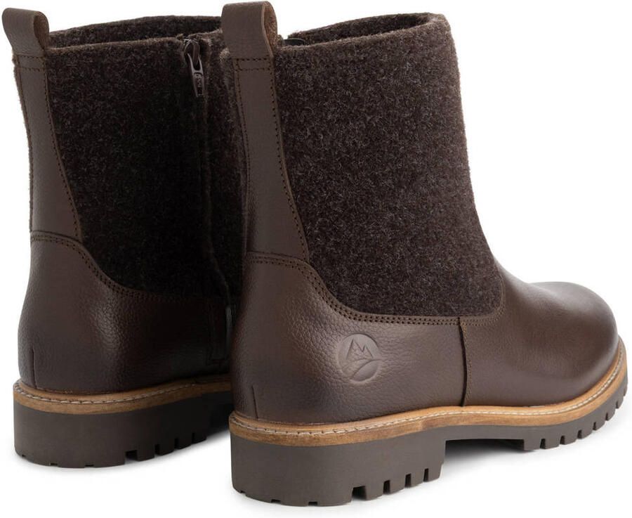 Travelin ' Gotaland Heren Enkellaarzen Wol Vilt Donkerbruin - Foto 3