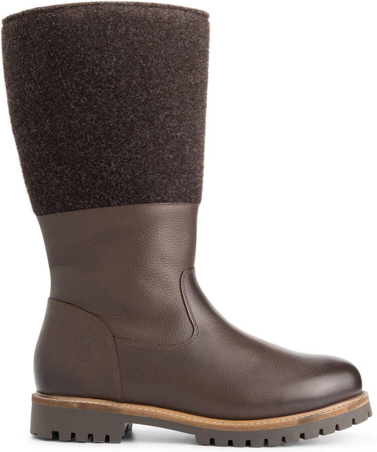 Travelin ' Lagen Heren Hoge laarzen Wol Vilt Donkerbruin