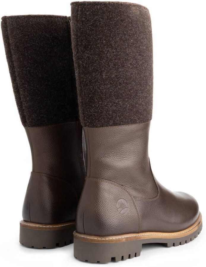 Travelin ' Lagen Heren Hoge laarzen Wol Vilt Donkerbruin - Foto 2