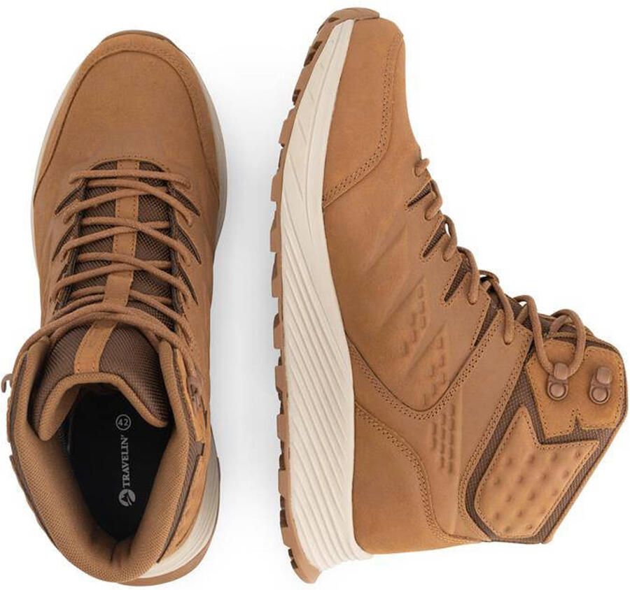 Travelin ' Hirtshals Heren Halfhoge wandelschoenen Waterdicht Cognac - Foto 2