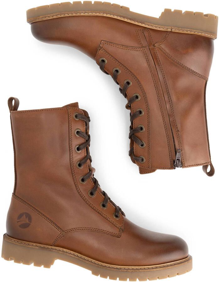 Travelin ' Ranelva Dames Veterboots Wolgevoerd Cognac - Foto 3