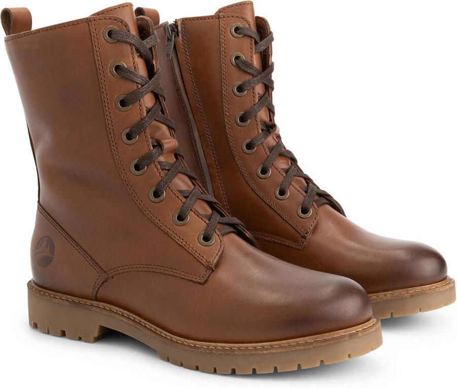 Travelin ' Ranelva Dames Veterboots Wolgevoerd Cognac