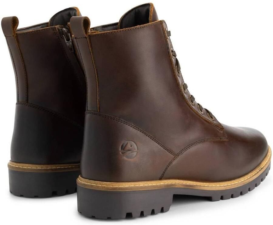 Travelin ' Rosendal Heren Veterboots met rits Wol gevoerd Donkerbruin - Foto 3