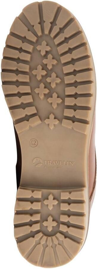 Travelin ' Rosendal Heren Veterboots met rits Wol gevoerd Cognac - Foto 3